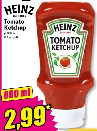 Norma Heinz tomato ketchup Angebot