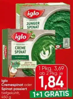 Eurospar Iglo cremespinat spinat passiert Angebot