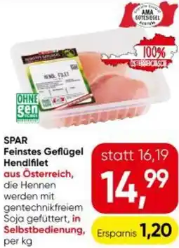 Eurospar Spar feinstes geflügel hendifilet Angebot