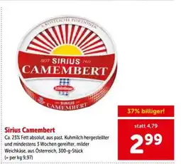 Interspar Sirius Camembert Angebot