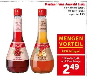 Interspar Mautner feine Auswahl Essig Angebot