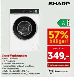 Interspar SHARP Waschmaschine Angebot