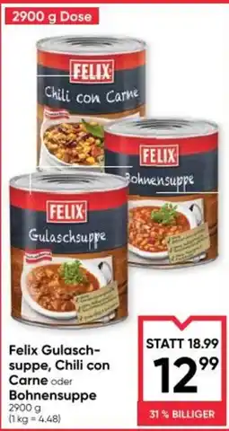 Maximarkt Felix Gulasch- suppe, Chili con Carne oder Bohnensuppe Angebot