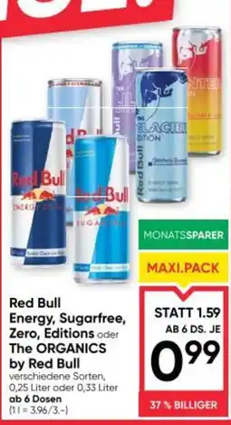 Maximarkt Red bull energy, sugarfree, zero, editions oder the organics Angebot