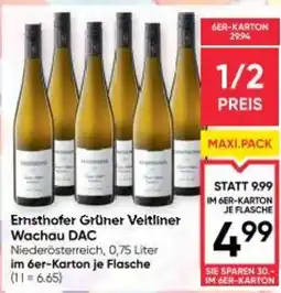 Maximarkt Ersthofer Grüner Veltliner Wachau DAC Angebot
