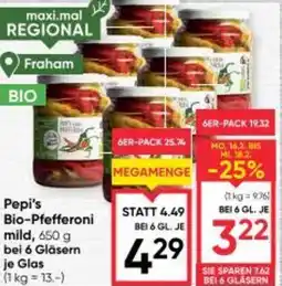 Maximarkt Pepi's Bio-Pfefferoni mild Angebot