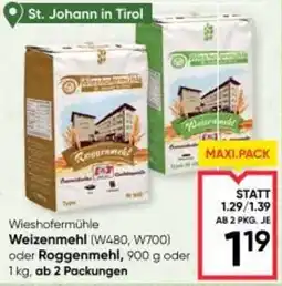 Maximarkt Weizenmehl oder Roggenmehl Angebot