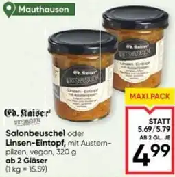 Maximarkt Salonbeuschel oder Linsen-Eintopf Angebot