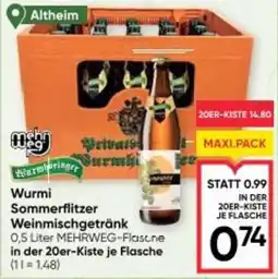 Maximarkt Wurmi Sommerflitzer Weinmischgetränk Angebot