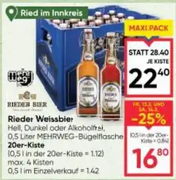Maximarkt Rieder Weissbier Angebot