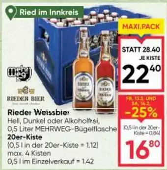 Maximarkt Rieder Weissbier Angebot