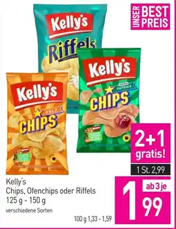 Sutterlüty Kelly's Chips, Ofenchips oder Riffels Angebot