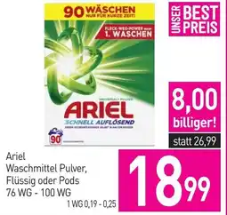 Sutterlüty Waschmittel Pulver, Flüssig oder Pods Angebot