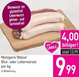 Sutterlüty Metzgerei Walser Blut- oder Leberwürste Angebot