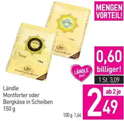 Sutterlüty Ländle Montforter oder Bergkäse in Scheiben Angebot
