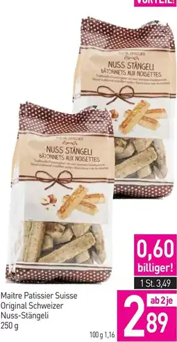 Sutterlüty Maitre Patissier Suisse Original Schweizer Nuss-Stängeli Angebot