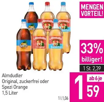 Sutterlüty Almdudler Original, zuckerfrei oder Spezi Orange Angebot