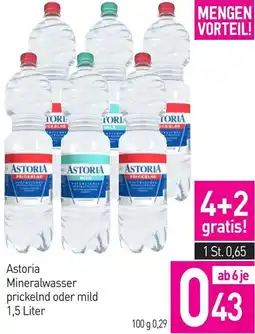 Sutterlüty Astoria Mineralwasser prickelnd oder mild Angebot