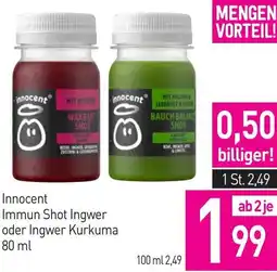 Sutterlüty Innocent Immun Shot Ingwer oder Ingwer Kurkuma Angebot