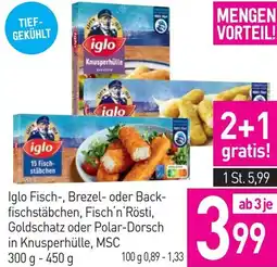 Sutterlüty Iglo fisch-, brezel- oder back- fischstäbchen, fisch'n'rösti, goldschatz oder polar-dorsch in knusperhülle, msc Angebot