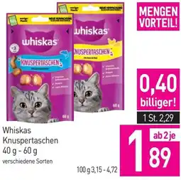 Sutterlüty Whiskas Knuspertaschen Angebot