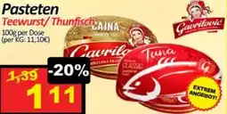 Wurstico Pasteten Teewurst/Thunfisch Angebot
