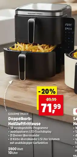 Thomas Philipps Gourmetmaxx Doppelkorb Heißluftfritteuse Angebot