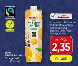 Spar SPAR 100% Fairtrade Orangensaft Angebot