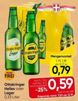 Spar Ottakringer Helles oder Lager Angebot