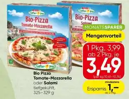 Spar Bio Pizza Tomate-Mozzarella oder Salami Angebot