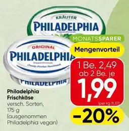 Spar Philadelphia Frischkäse Angebot