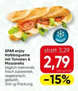Spar SPAR enjoy Halbaguette mit Tomaten & Mozzarella Angebot