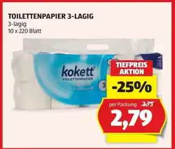 Hofer TOILETTENPAPIER 3-LAGIG Angebot