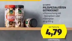 Hofer LE GUSTO PILZSPEZIALITÄTEN GETROCKNET Angebot