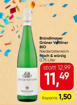 Spar Bründlmayer Grüner Veltliner Bio Angebot