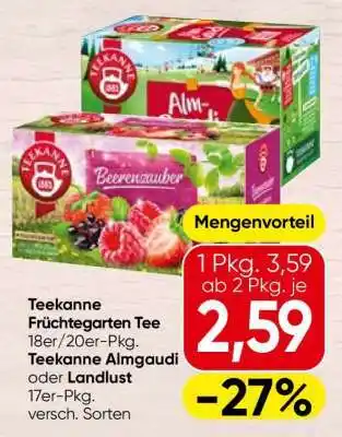Spar Teekanne Früchtgarten Tee Angebot