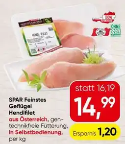 Spar SPAR Feinstes Geflügel Hendlfilet Angebot