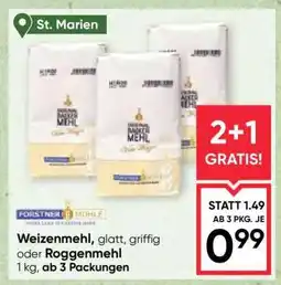 Maximarkt Weizenmehl, glatt, griffig oder Roggenmehl Angebot