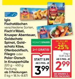 Maximarkt IGLO FISCHSTÄBCHEN Angebot