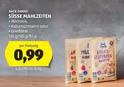 Hofer BACK FAMILY SÜSSE MAHLZEITEN Angebot