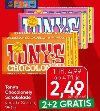 Spar Tony's Chocolonely Schokolade Angebot