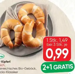 SPAR Gourmet Spar Natur pur Bio-Wiener Kipferl Angebot