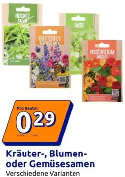 Action Kräuter-, Blumen- oder Gemüsesamen Angebot