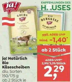 ADEG ja! Natürlich Bio Käsescheiben Angebot
