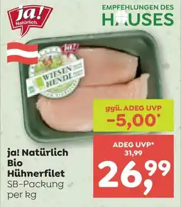 ADEG ja! Natürlich Bio Hühnerfilet Angebot