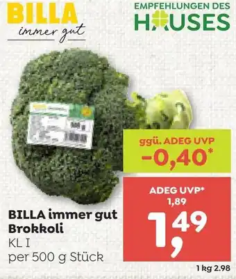 ADEG BILLA immer gut Brokkoli Angebot