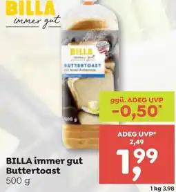 ADEG BILLA immer gut Buttertoast Angebot