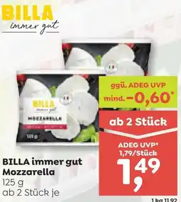 ADEG BILLA immer gut Mozzarella Angebot