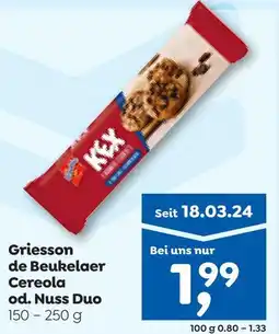 ADEG Griesson de Beukelaer Cereola od. Nuss Duo Angebot