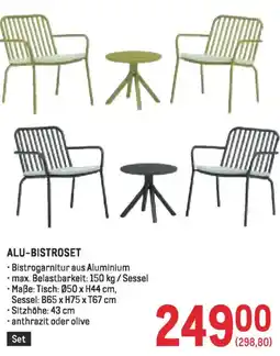 Metro Alu-bistroset Angebot